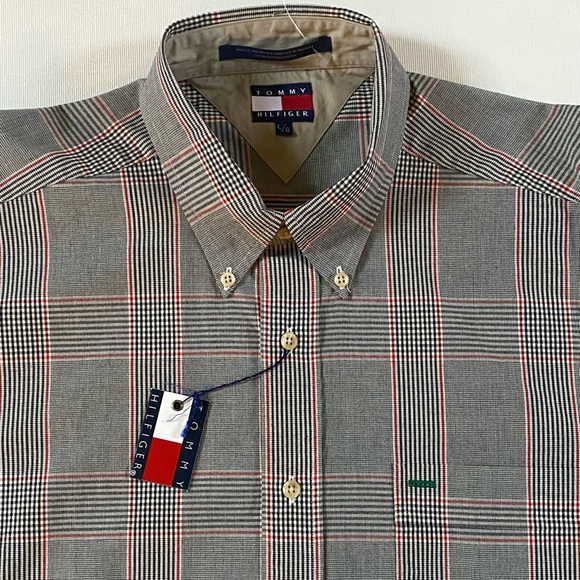 TOMMY HILFIGER Men’s Glen Plaid Shirt, Size Large - Picture 6 of 17